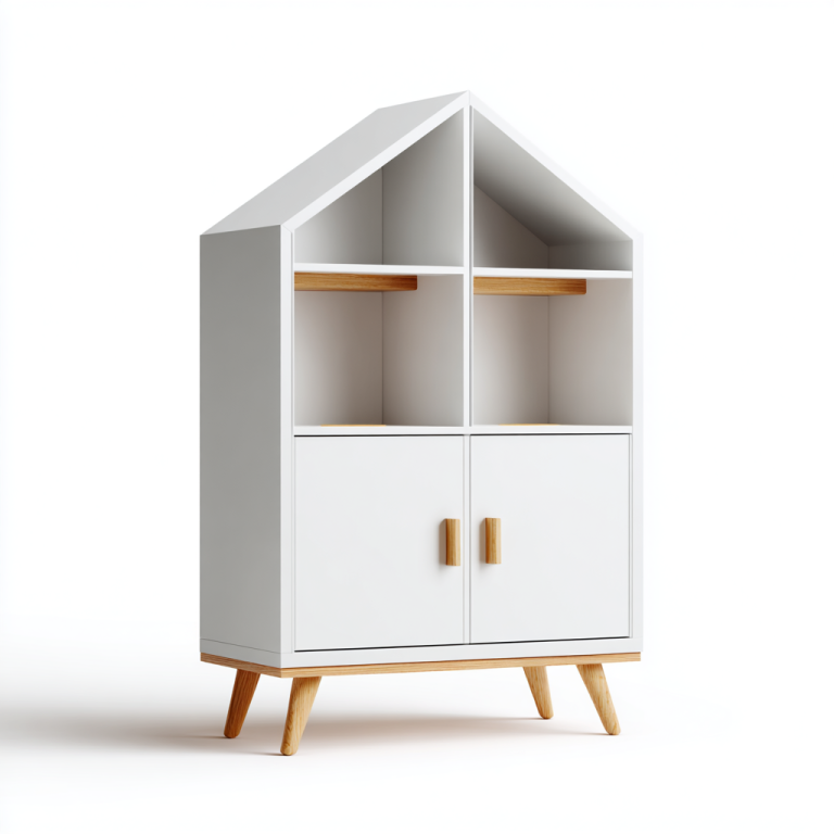Estantería Infantil con Forma de Casita y Puertas de Almacenaje – StmasteStyle