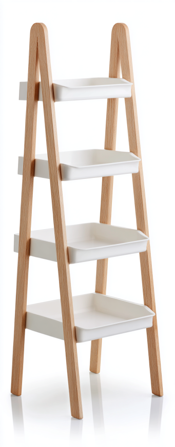 Estantería Infantil de Madera con Forma de Escalera – StmasteStyle, 4 Niveles