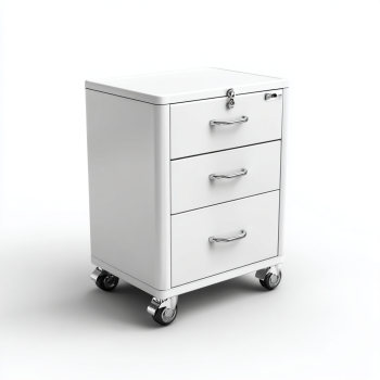 StmasteStyle Archivador Móvil de 3 Cajones con Cerradura – Blanco, Metálico, con Ruedas Giratorias