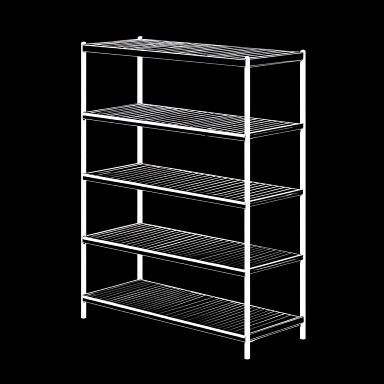 Estantería Metálica Blanca de 5 Niveles – Rejilla de Acero StmasteStyle para Cocina y Baño