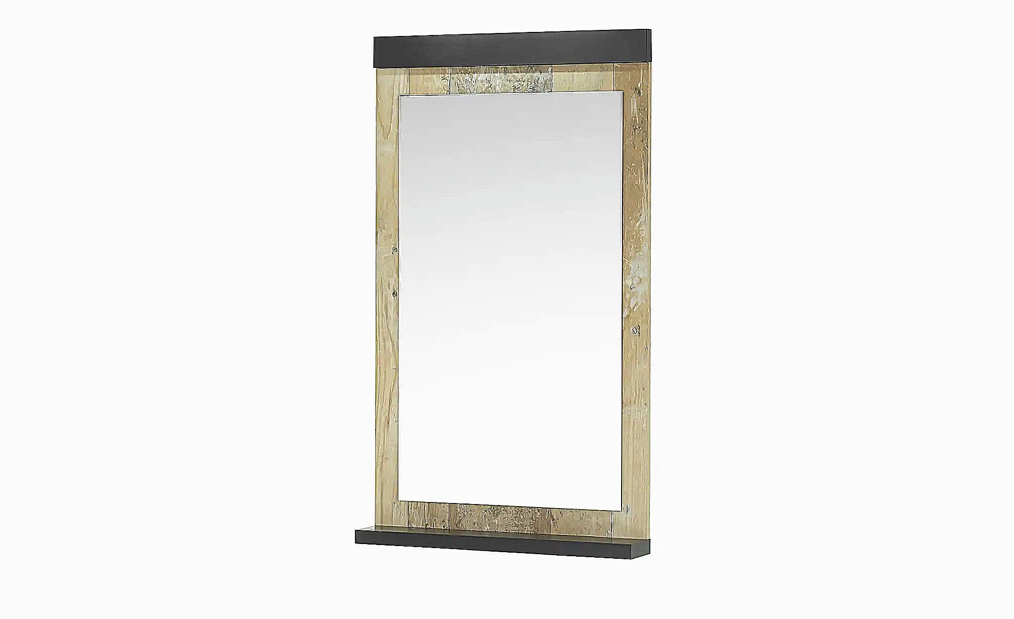 Standspiegel mit Holzrahmen und Ablage – Rustikaler Charme