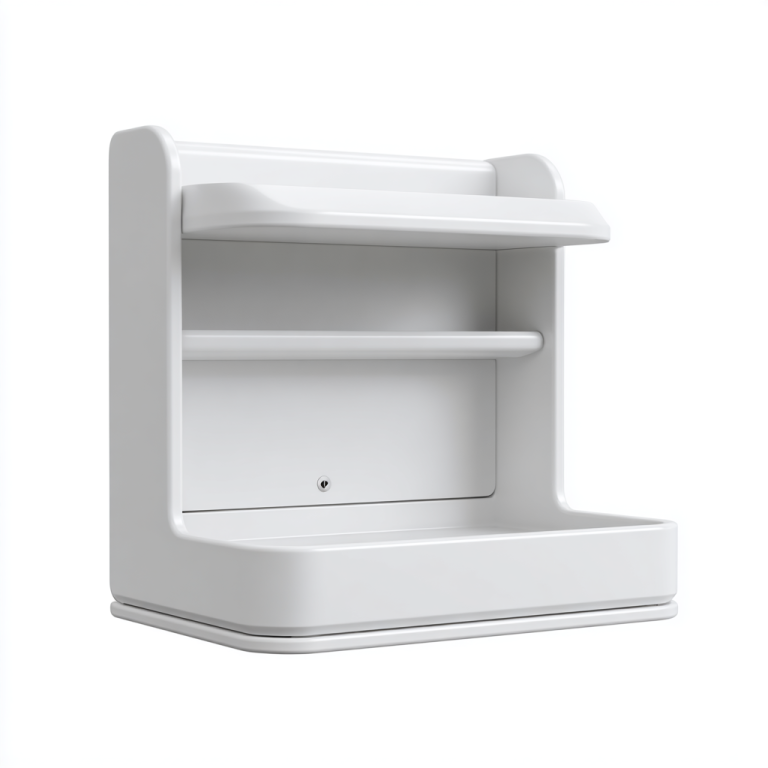 Estantería Infantil de Pared Blanca con Diseño Seguro y Bordes Redondeados – StmasteStyle