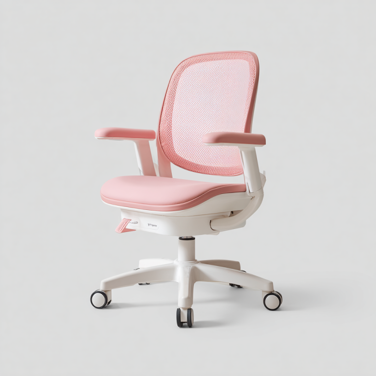 Silla Ergonómica de Oficina Rosa – StmasteStyle – Transpirable con Altura Ajustable para Estudio y Trabajo