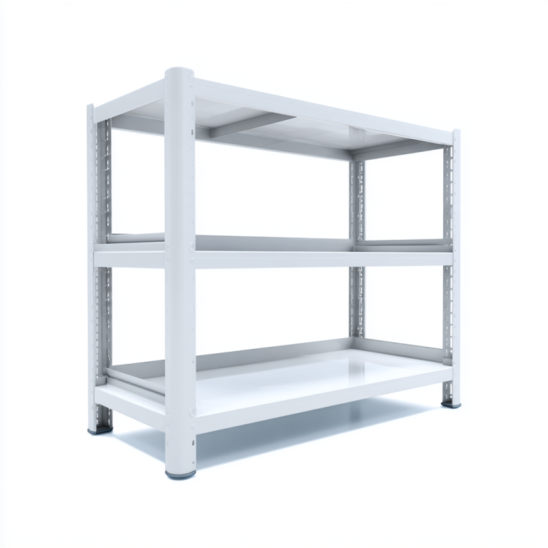 Estantería Metálica de 3 Niveles en Acero Blanco para Almacenamiento – StmasteStyle