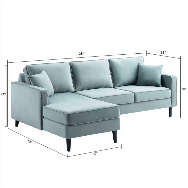 Sofá Esquinero en Forma de L con Chaise Longue y Cojines Lavables – StmasteStyle