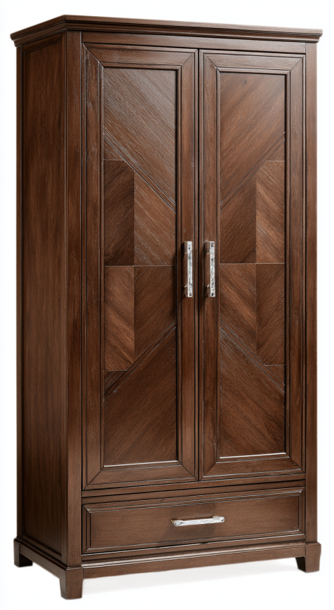 Armario de Puertas Batientes de Madera Oscura – StmasteStyle, Diseño Clásico y Moderno