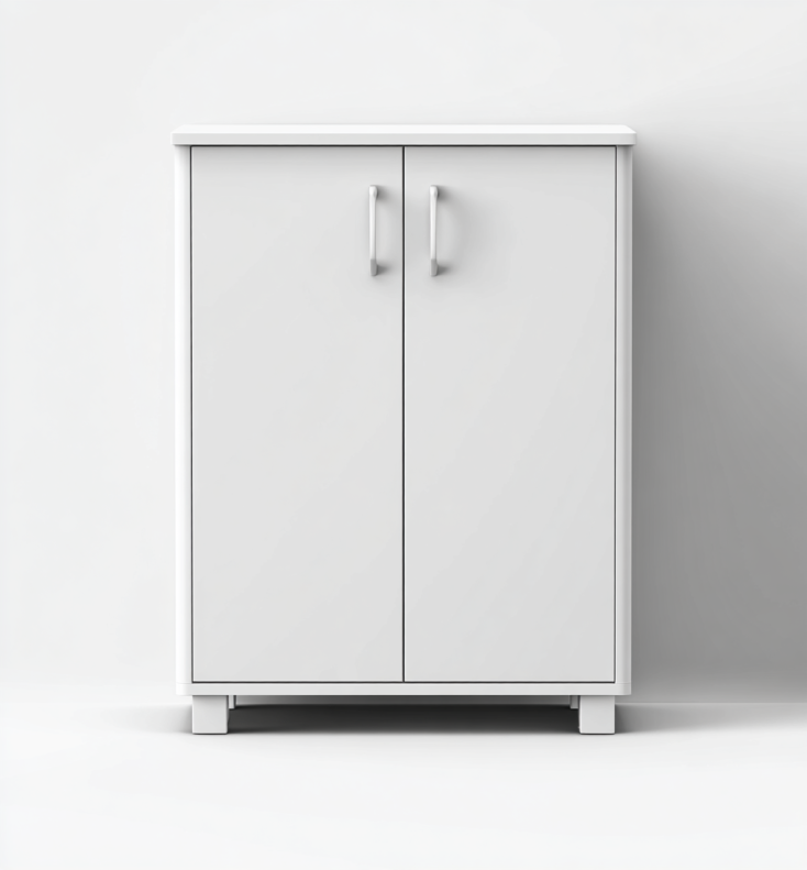 Aparador Blanco de 2 Puertas con Estilo Moderno – StmasteStyle