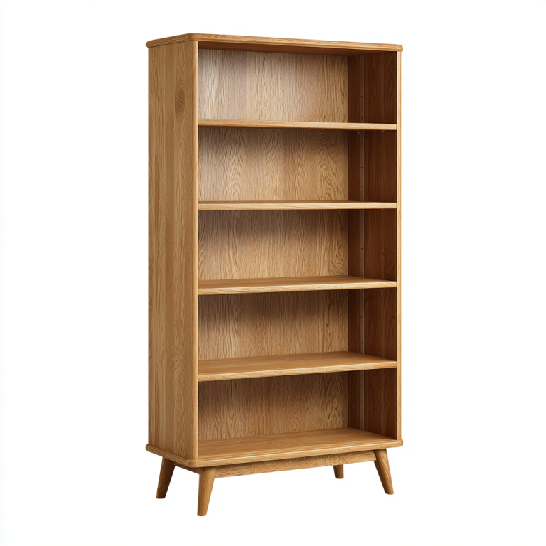 Librería de Madera Maciza de 5 Estantes - Estilo Nórdico StmasteStyle