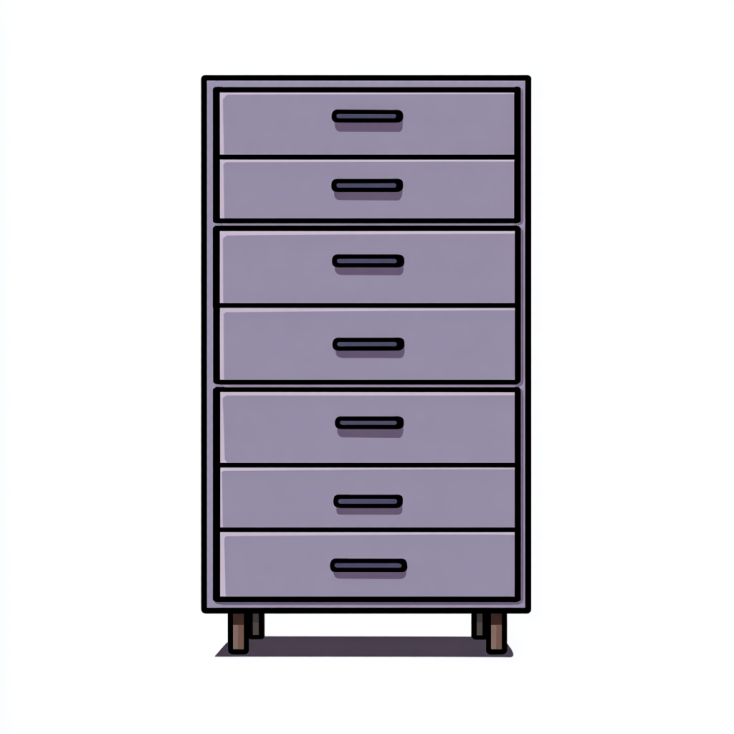 StmasteStyle Cajonera Móvil de Plástico con 6 Cajones – Color Lila con Ruedas y Diseño Compacto