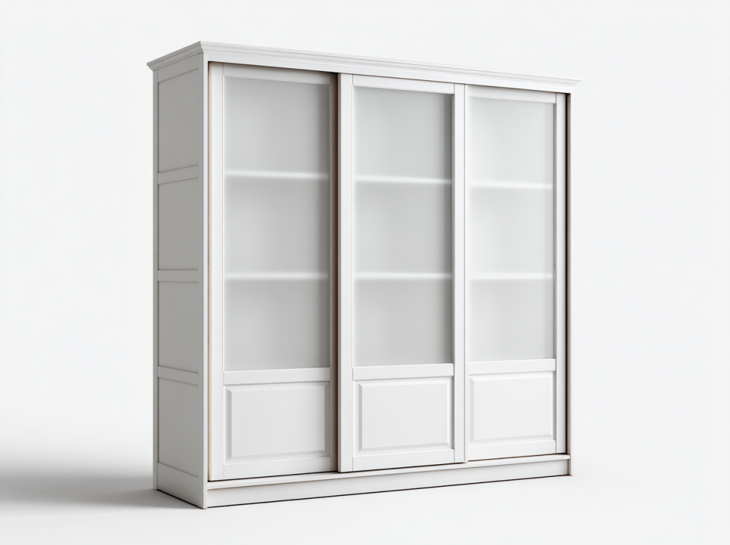 Armario Blanco de 3 Puertas Correderas – StmasteStyle 200x220 cm con Amplio Espacio de Almacenamiento