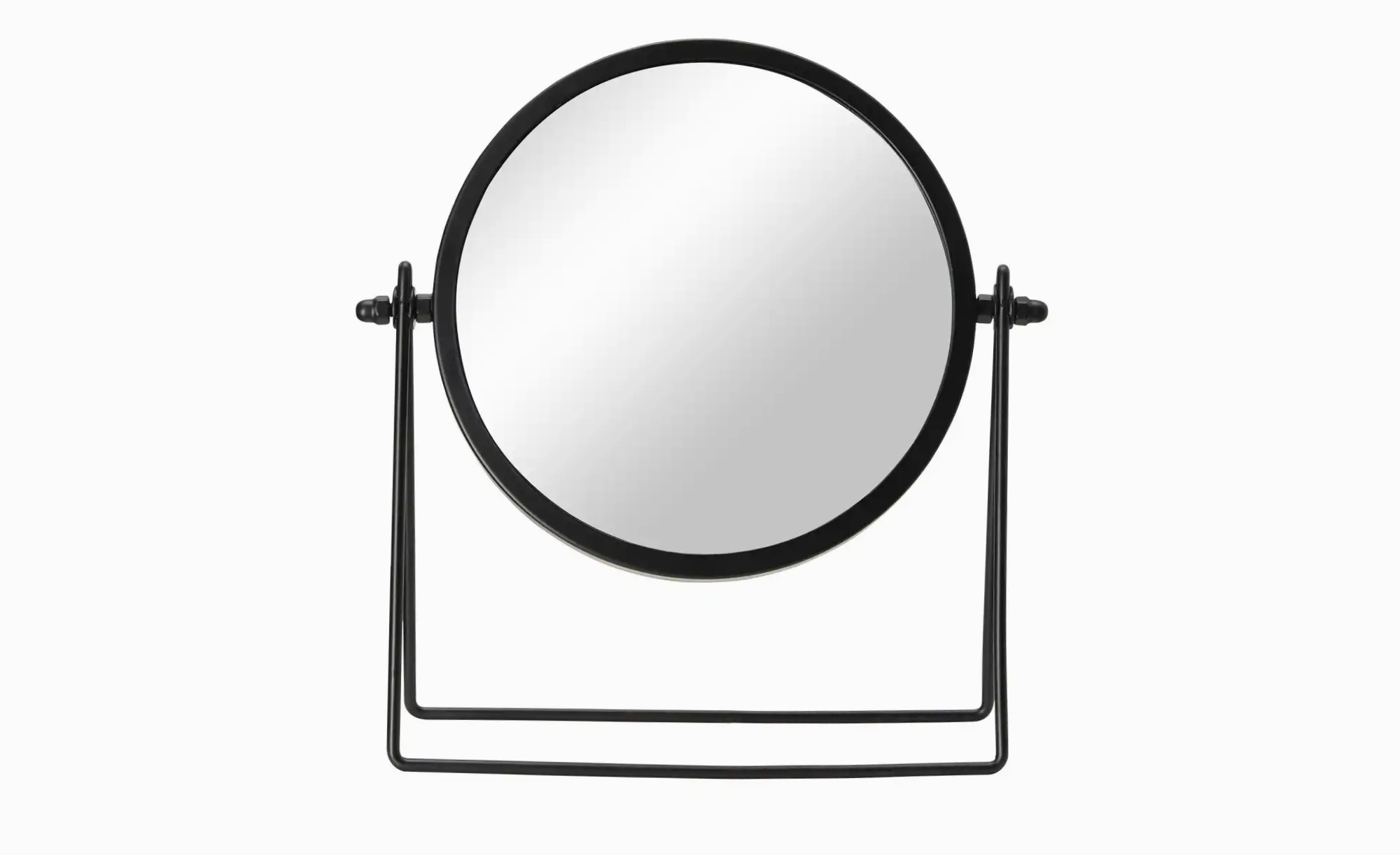 Runder Kosmetikspiegel mit schwarzem Metallrahmen – Flexibel & stilvoll