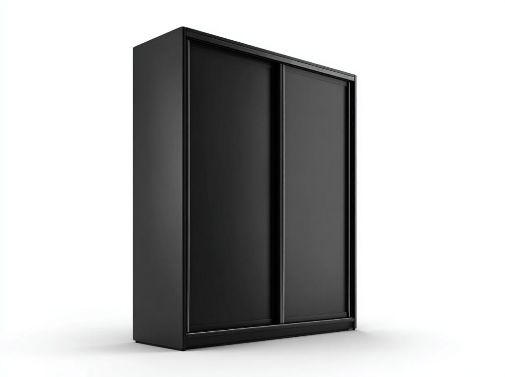 Armario Negro con Puertas Correderas – StmasteStyle Estilo Minimalista 150x200 cm