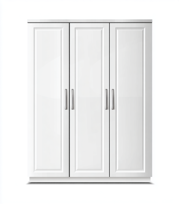 Armario Blanco de 3 Puertas con Acabado Brillante – StmasteStyle Diseño Moderno y Funcional