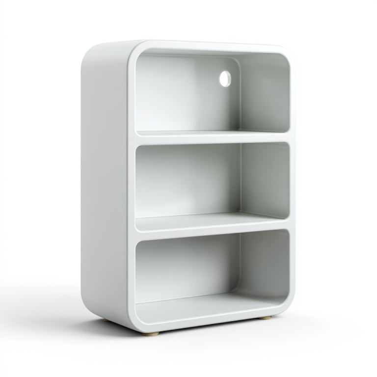 Estantería Infantil Blanca de 3 Niveles con Bordes Redondeados – StmasteStyle