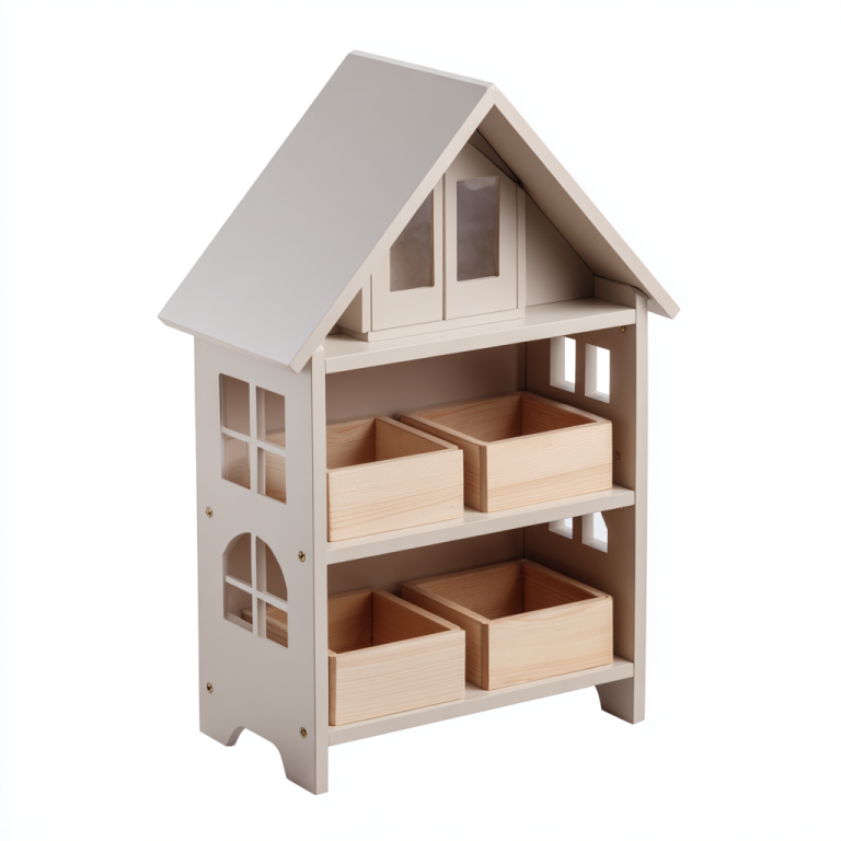 Estantería Infantil en Forma de Casita con Cajones de Madera – StmasteStyle