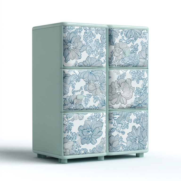 Cajonera Infantil de 6 Cajones con Diseño Floral – StmasteStyle