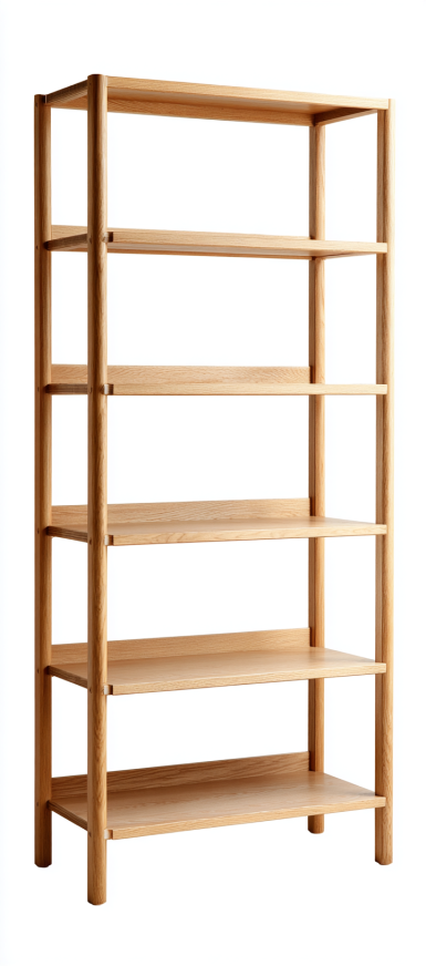 Estantería Alta de Madera Maciza con 7 Niveles – StmasteStyle 180x60x30cm Estilo Nórdico