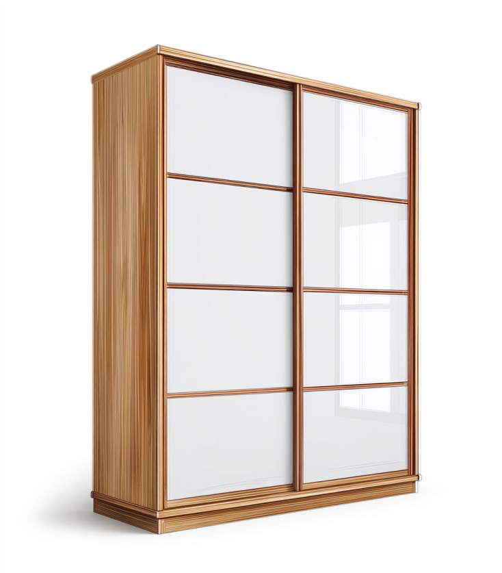 Armario con Puertas Correderas de Vidrio y Madera – StmasteStyle 160x200 cm Estilo Moderno