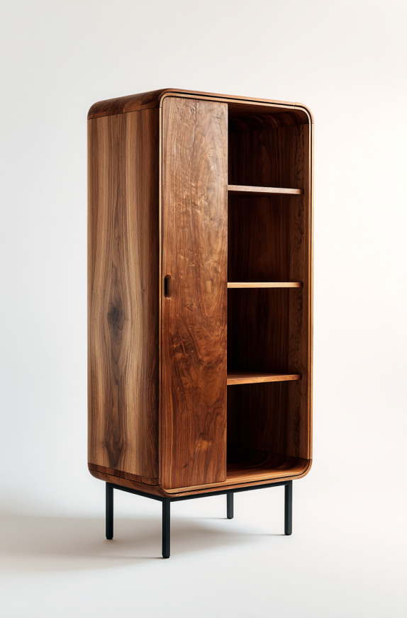 Armario de Almacenamiento con Puerta Corredera y Patas Altas – StmasteStyle