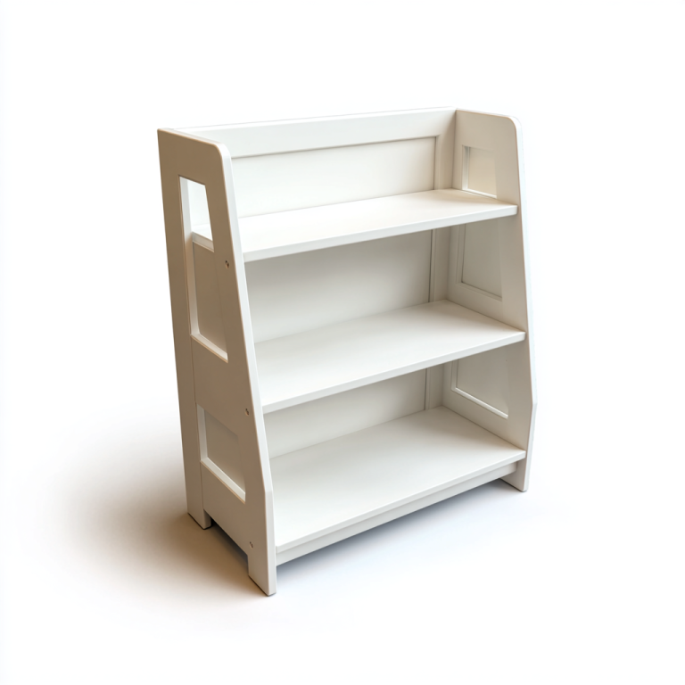 Estantería Infantil de 3 Niveles Abiertos – StmasteStyle Estilo Escalera en Blanco
