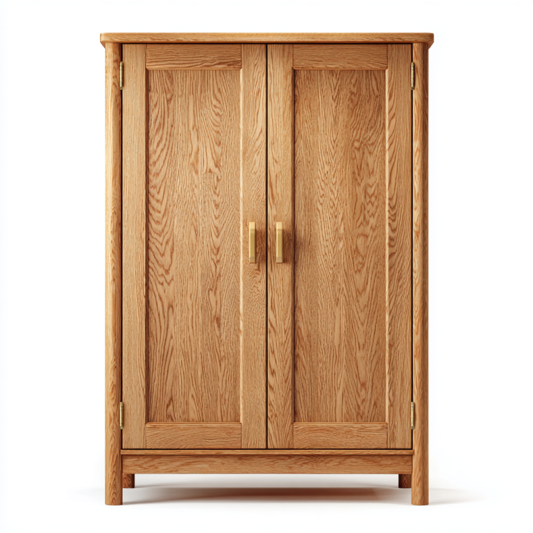 Armario de Madera Maciza con Puertas Abatibles – StmasteStyle 90x50x180cm Estilo Nórdico