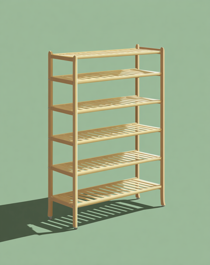 Estantería de Madera Natural de 6 Niveles para Almacenaje - StmasteStyle