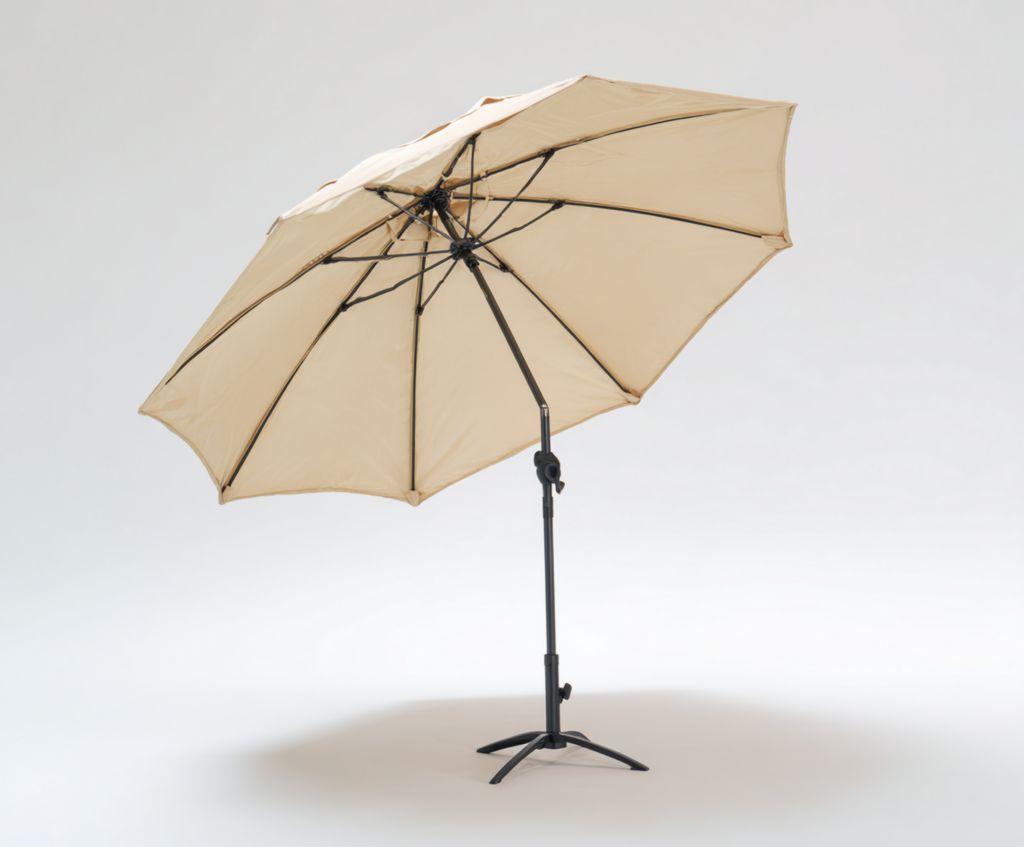 Sombrilla de Patio Multibranquil, Estructura de Aluminio, Base Triangular, 2 Años de Garantía