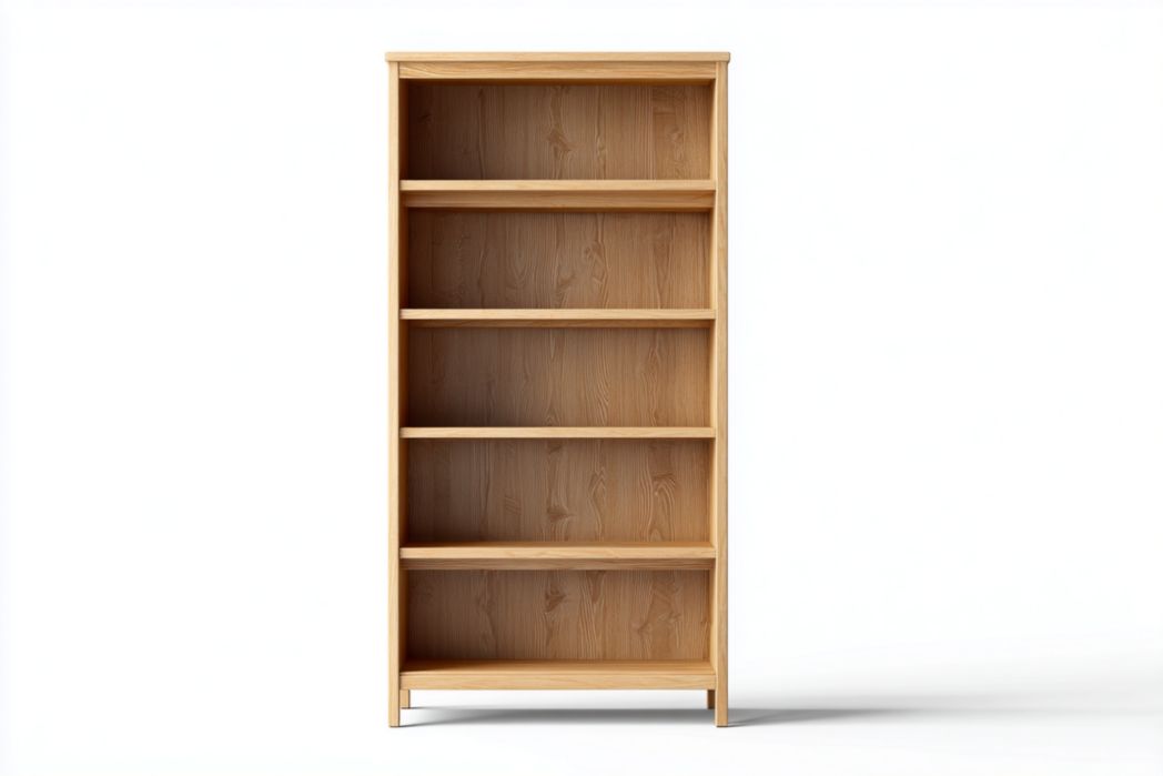 Estantería de madera color natural con 5 estantes