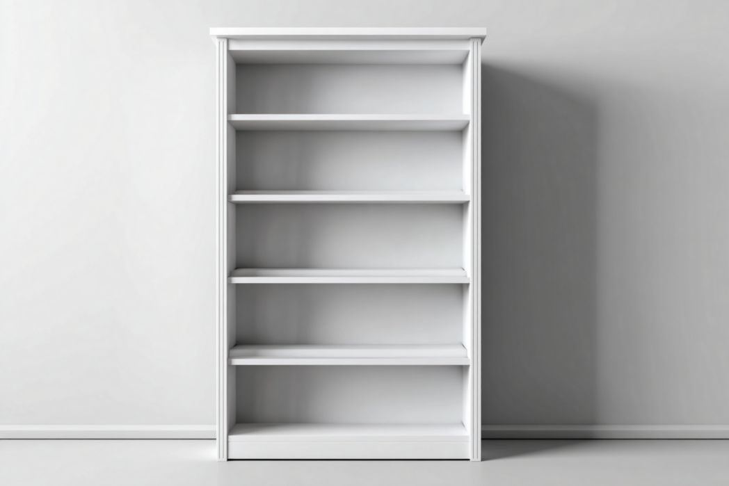 Estantería de madera color blanco con 5 niveles