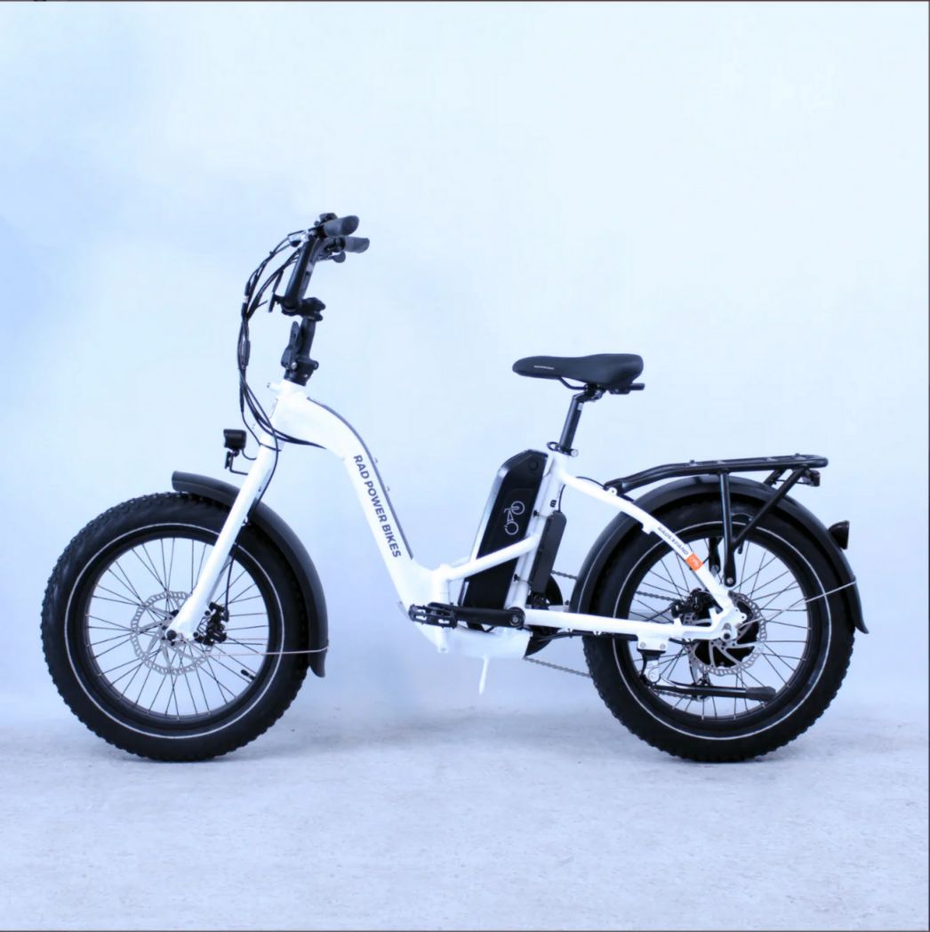 Bicicleta eléctrica plegable RadPower Bikes RadExpand 5, blanca