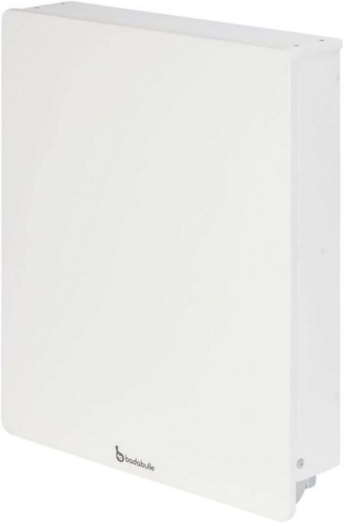 Cambiador plegable Badabulle Plouf - Cambiador plegable de pared - Ultracompacto para habitaciones pequeñas - Cambiador incluido - Estante integrado