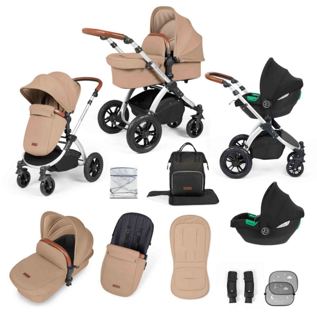 Sistema de viaje Stomp Luxe 3 en 1 i-Size con asiento de coche Cirrus