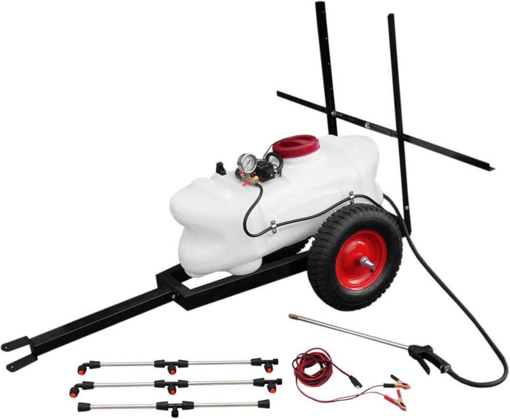 Pulverizador cuádruple de 60L con barra de remolque Maxblast 12V, boquillas de pulverización y accesorios, fertilizantes, pesticidas, agricultura