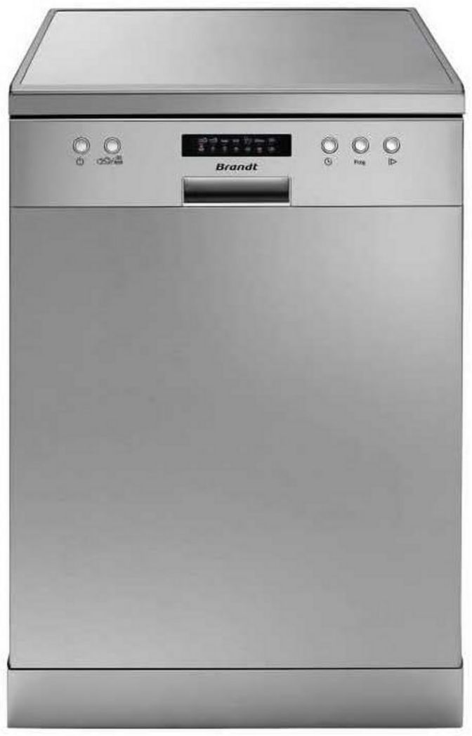 Lavavajillas de libre instalación BRANDT LVC328S - 12 cubiertos - 60 cm de ancho - 48 dB - Plateado