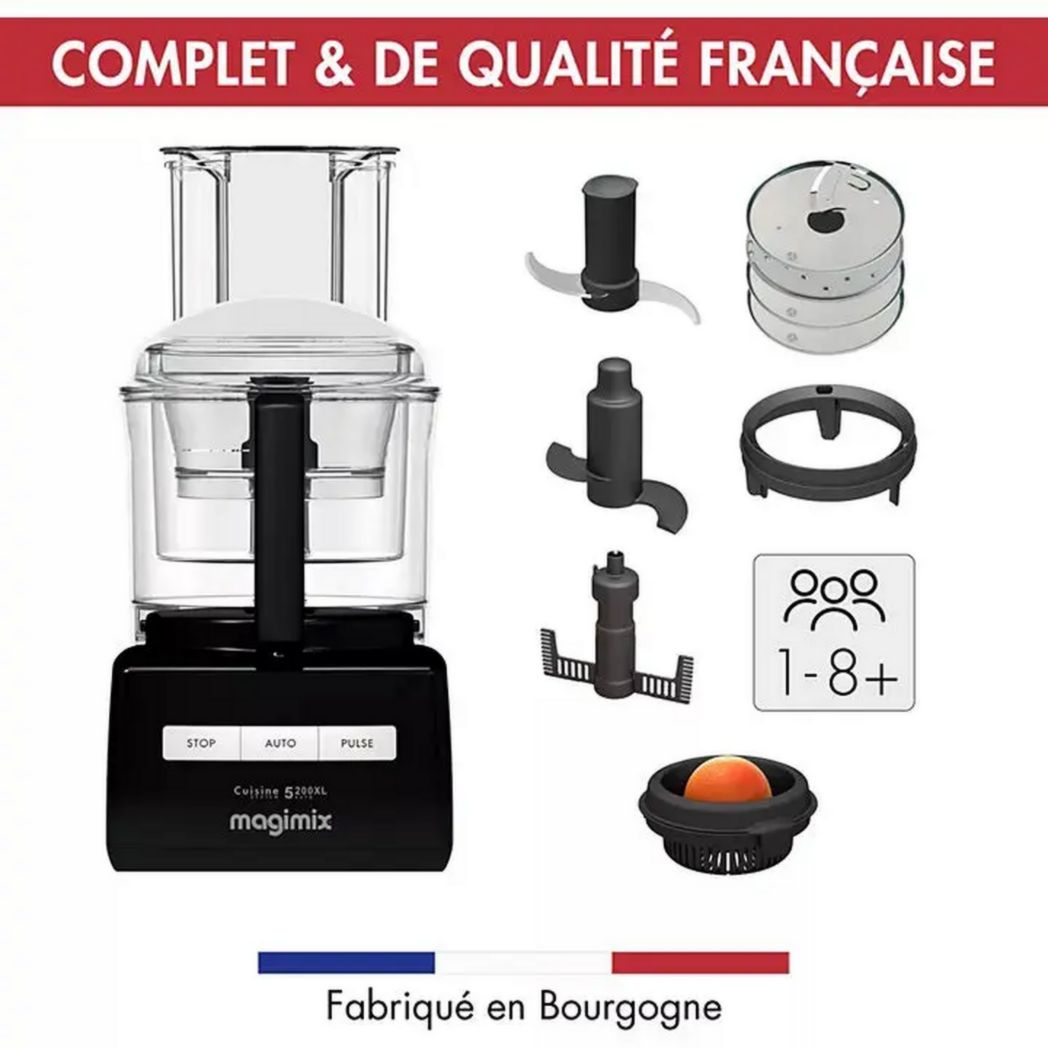 Procesador de alimentos multifunción MAGIMIX CS 5200 XL negro