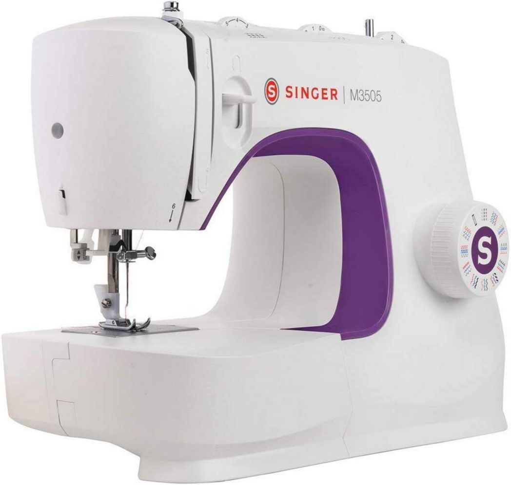 Máquina de coser profesional Singer M3505 con 34 puntadas, utilitaria, elástica, decorativa, cose todo tipo de tejidos, fácil para principiantes, costura creativa, eléctrica, portátil, uso doméstico