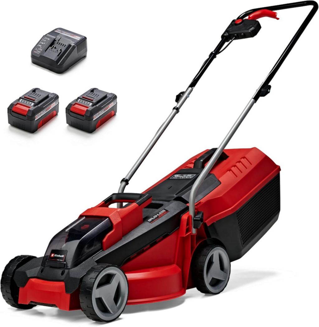 Cortacésped inalámbrico Einhell GE-CM 18/30 Li Power X-Change Kit (18 V, ancho de corte de 30 cm, superficie recomendada 150 m²) Se suministra con batería de 3,0 Ah y cargador