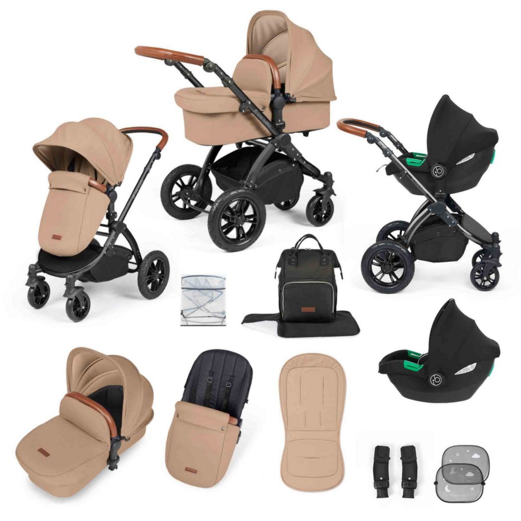 Sistema de viaje Stomp Luxe 3 en 1 i-Size con asiento de coche Cirrus