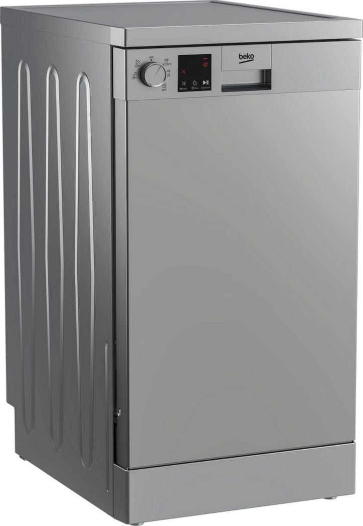 Lavavajillas de libre instalación Beko DVS05024S, 10 cubiertos, plateado