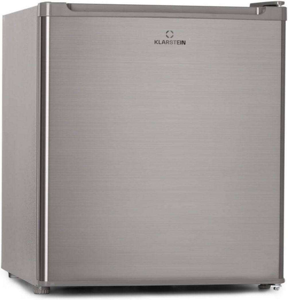 Minicongelador vertical Klarstein, ideal para dormitorio y hogar, 33 L, con estante, de bajo consumo, con máquina de hielo y raspador.