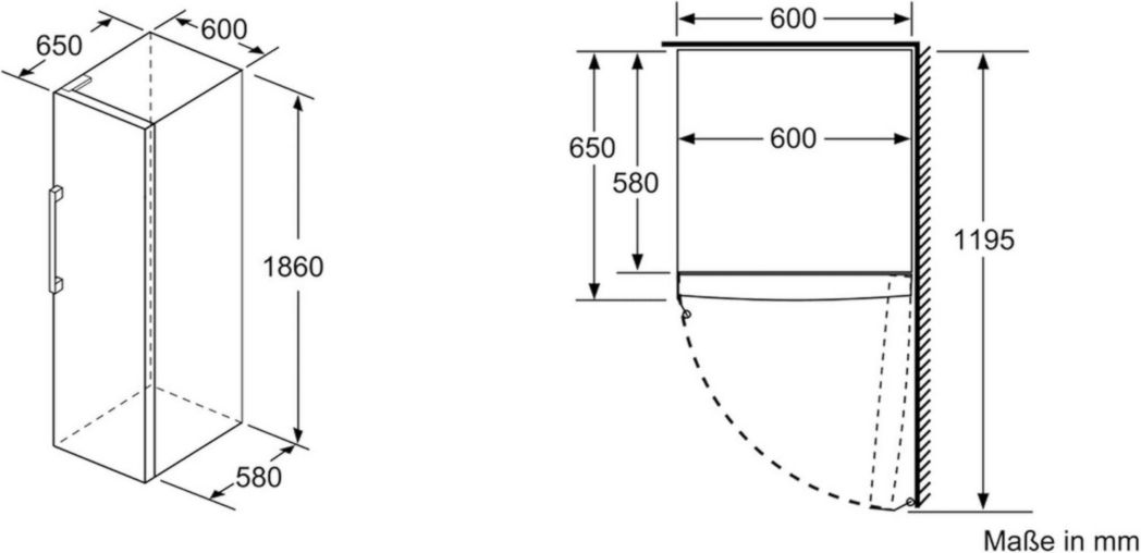Congelador vertical independiente Bosch GSN33VWEP Serie 4, 225 L, 4 cajones, 176 x 60 cm, blanco