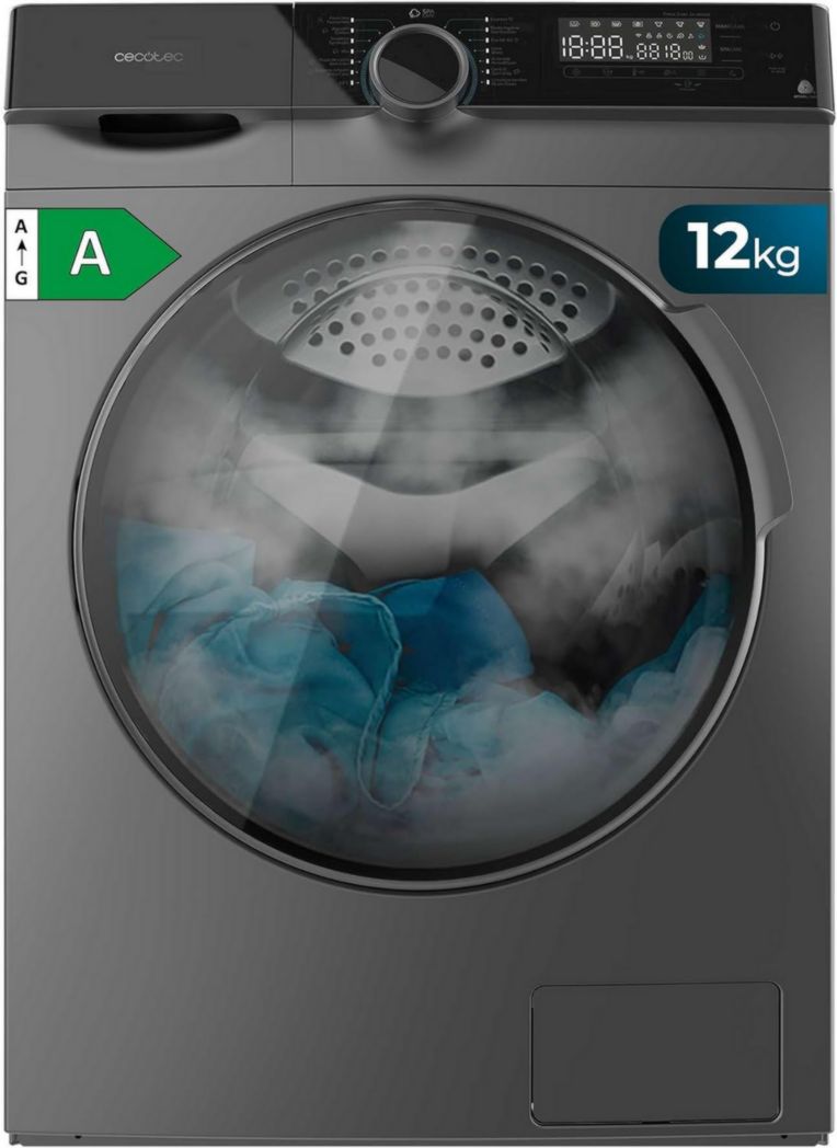 Cecotec Lavadora Bolero Dresscode 10500 Inverter A. Lavadora 10 kg, color blanco, 1400 rpm, Motor Inverter plus, Vapor, Clase A.