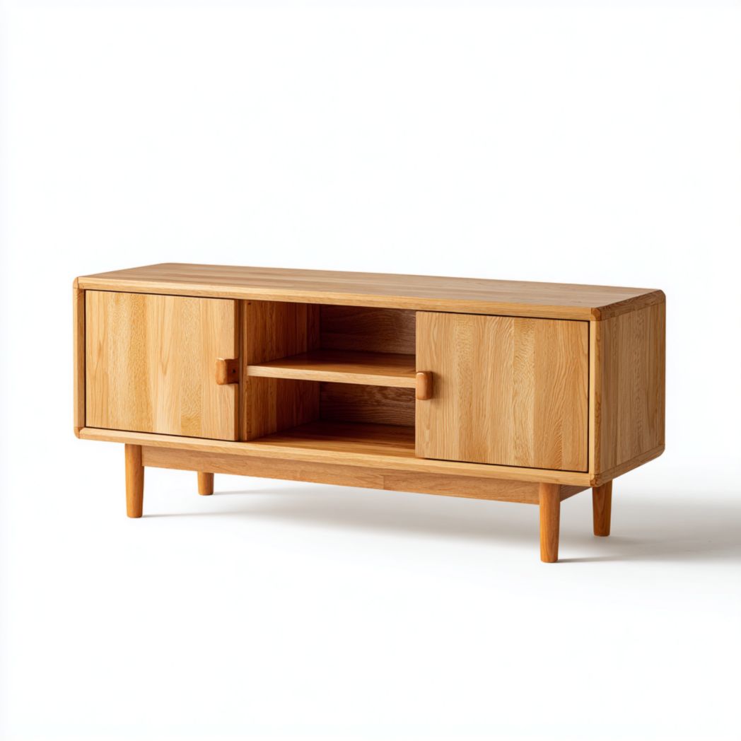 Mueble de TV con cuerpo marrón