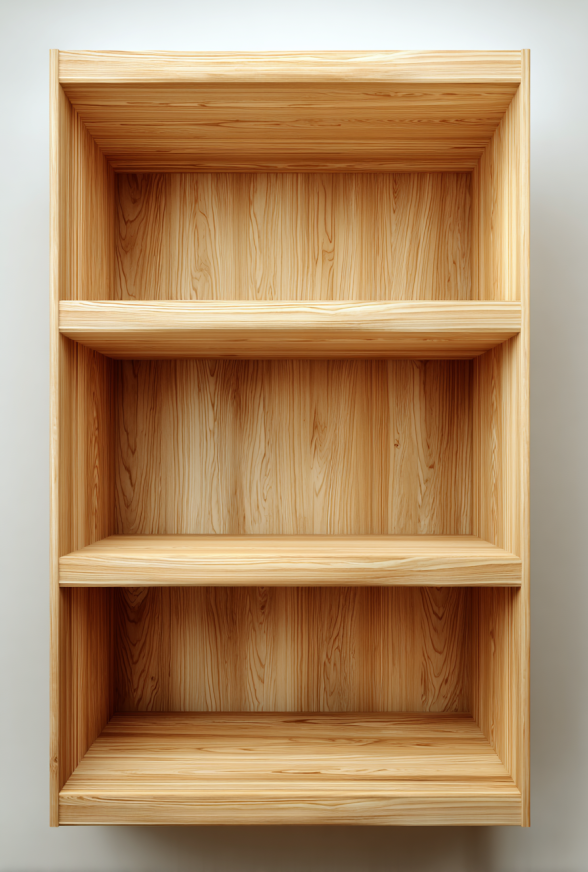 Estantería de Madera de Tres Niveles – StmasteStyle Estilo Natural para Hogar u Oficina