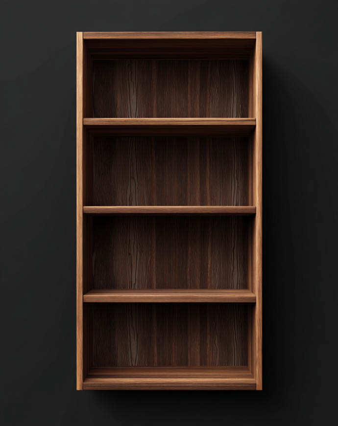 Estantería de Madera Color Nogal Oscuro con 5 Niveles – StmasteStyle