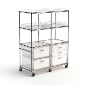 StmasteStyle Armario de Almacenamiento Transparente con Ruedas – Estantería Modular Multifuncional