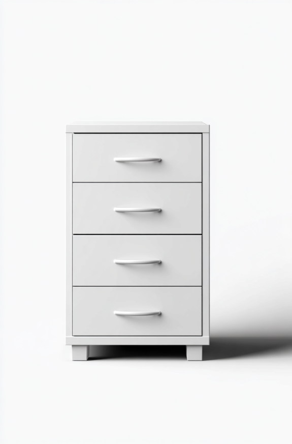 Cómoda Blanca de 4 Cajones – Diseño Moderno Minimalista – StmasteStyle